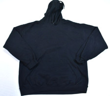 Gildan Softstyle Blank Screen Print Pullover Plain Black Hoodie Mens Large
