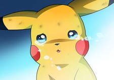 Pokemon crying pikachu Pad Gaming Mat Desk
