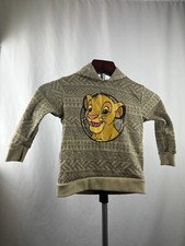 Disney Kids Lion King Hoodie Simba Patterned Brown Size 3T
