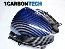 CARBON FIBER BLUE HYBRID WINDSCREEN BUBBLE VERSION 2007-2008-07-08 GSXR 1000