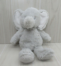 Carters Gray White elephant Plush Baby Stuffed Animal Soft Toy ribbed ears 2020
