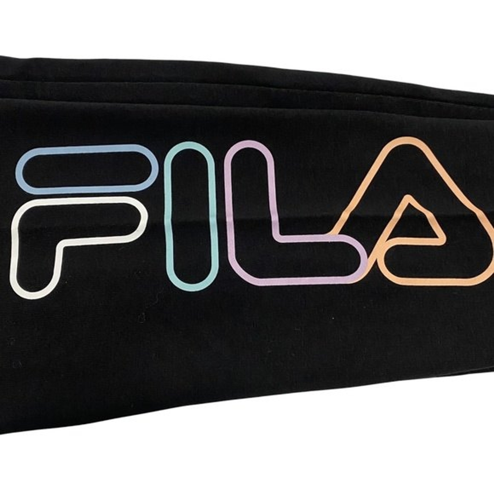 FILA Leggings Donna Nero Multicolore Logo Gamba Activewear Yoga Taglia Media Nuovo con etichette