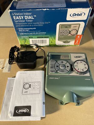 Orbit Easy 57874 Dial 4-Station Indoor Sprinkler Control Timer  Watering