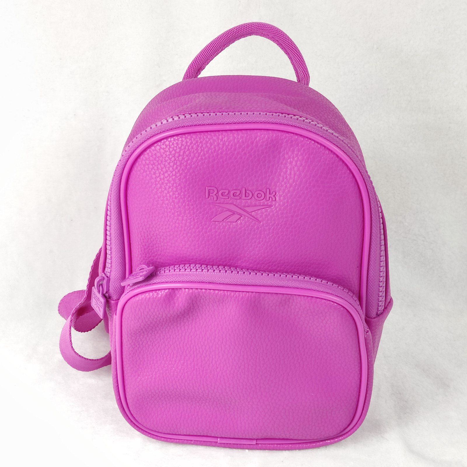reebok mini backpack adjustable nylon purple fake… - image 1