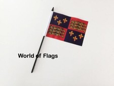 16th CENTURY ROYAL STANDARD FLAG 6" x 4" SMALL HAND Tudor King Richard Henry 8th