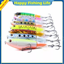 16pcs Wobbler Popper 9cm/17g Floating Bait Rotating Tail Lure Bass FishingTackle