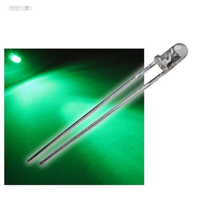 500 LEDs 3mm grün wasserklar WTN-3-11000gr, grüne LED green verte groen verde