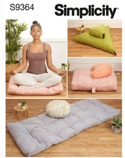Simplicity 9364 Meditation Cushions (6 Styles)  Sewing Pattern New!