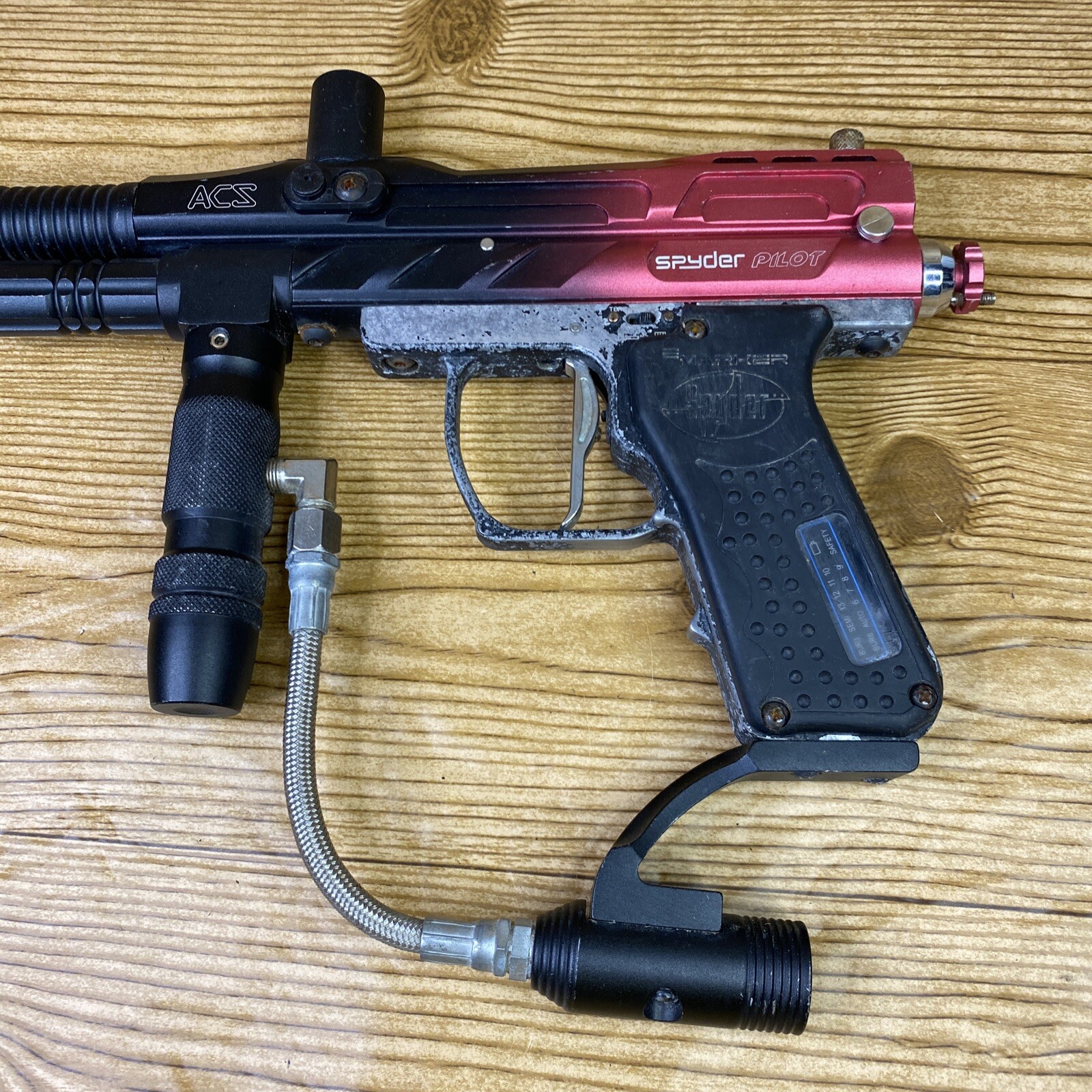 Spyder PILOT ACS E Marker Grip Electronic Paintball Gun Semi 3 6 Full