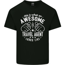 An Awesome Travel Agent Looks Like Mens Cotton T-Shirt Tee Top