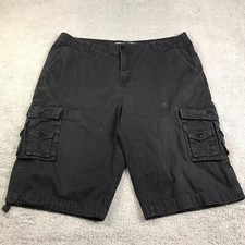 Southpole Shorts Mens 42 Black Relaxed Denim 14" Cargo Vintage Y2K Hip Hop