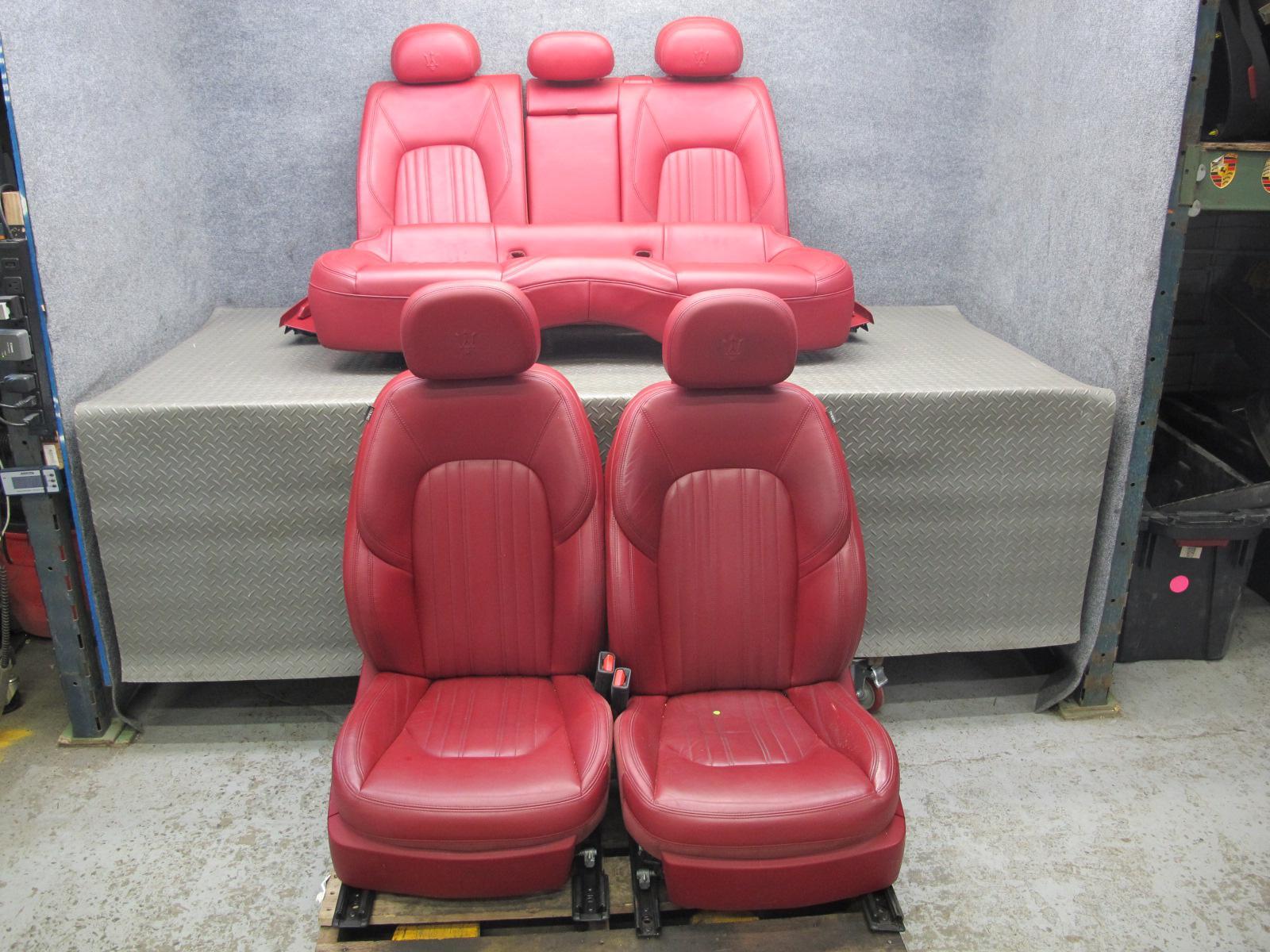 2017-2020 MASERATI LEVANTE M161 FRONT & REAR LEFT & RIGHT LEATHER SEAT SET RED