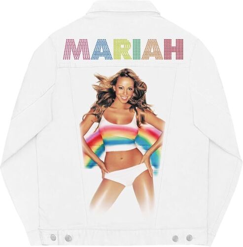 MARIAH CAREY OFFICIAL BEDAZZLED RAINBOW DENIM JACKET MIMI VEGAS 2024 MEDIUM - Picture 4 of 4