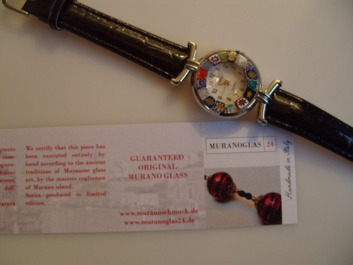 Muranoglas Damenuhr, Murano Glas Trend Mode Uhr, Schmuck Damen Uhr bunt NEU TOP - Picture 41 of 45