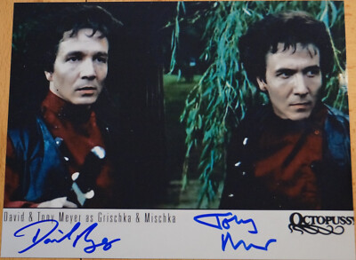 David Meyer & Tony Meyer Autogramm in James Bond Octopussy mit COA von B'BC