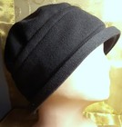 Parkhurst Black Cloche Cotton Hat w black and white flower for hair loss GUC — photo 8