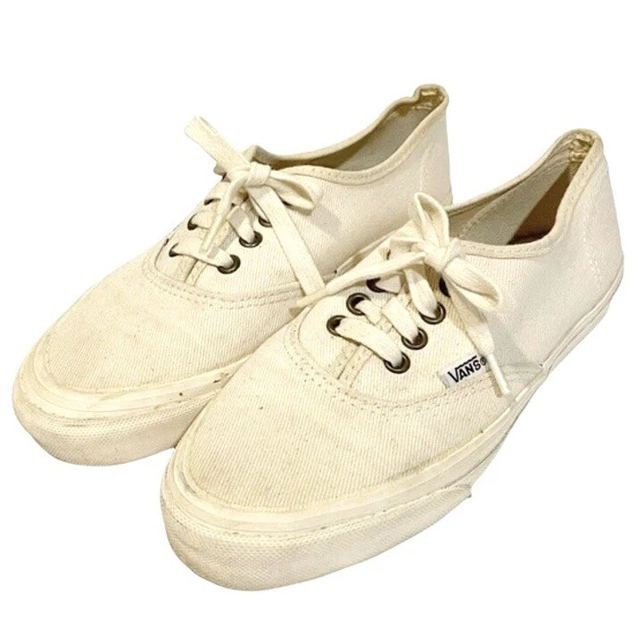 Vintage 70s 80s VANS Off White Rare Made In USA Sneakers Womens Size 8