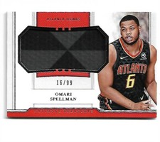 2018 Panini National Treasures-Jumbo Material-Omari Spellman-Hawks-#16 of 99-NM