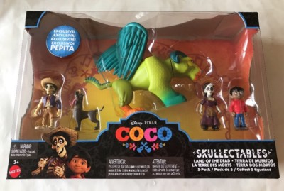 MATTEL Disney PIXAR Coco Skullectables Land of the Dead 5 Pack Figurines   NEW 