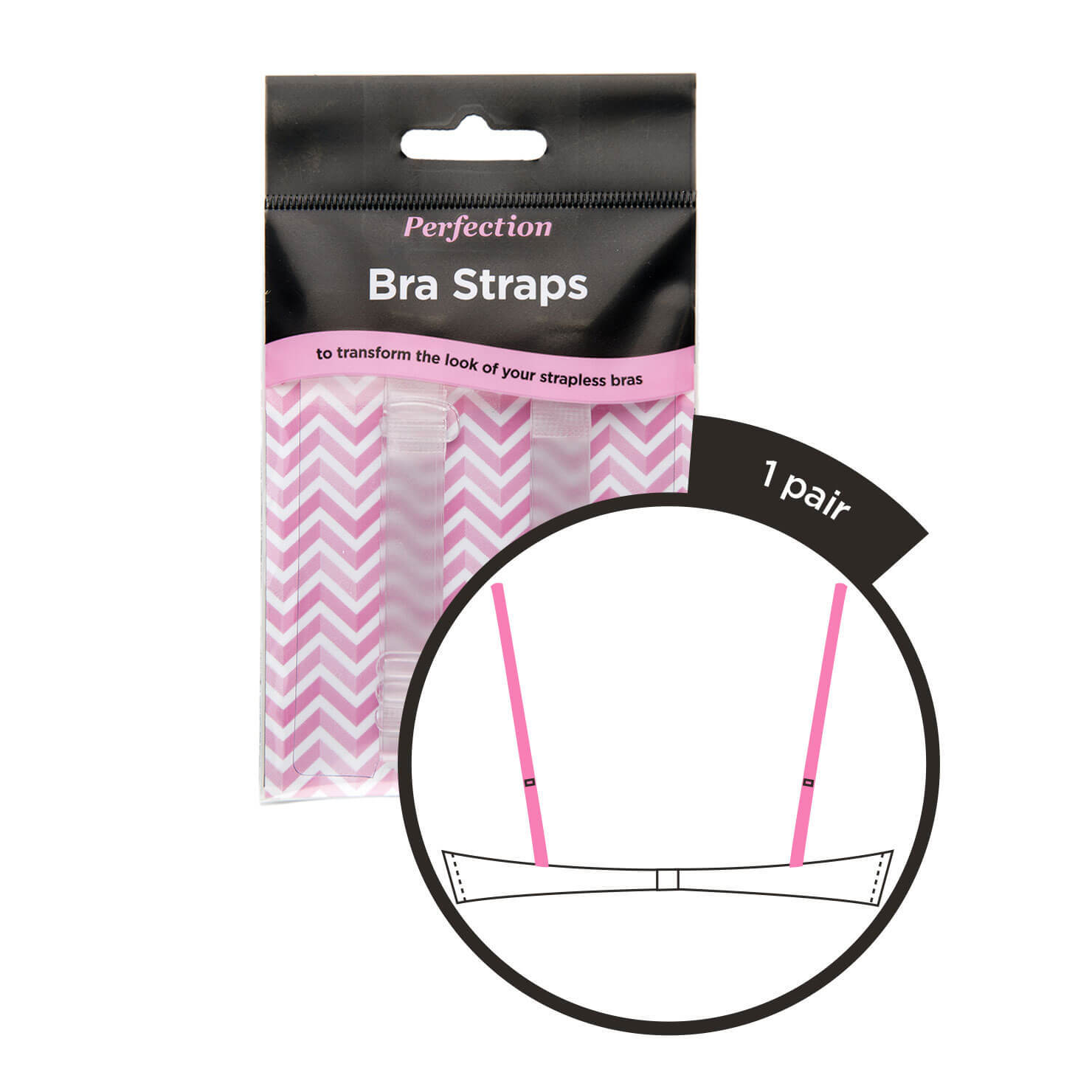 Perfection Clear Invisible Bra Straps Adjustable For Strapless Bra 1