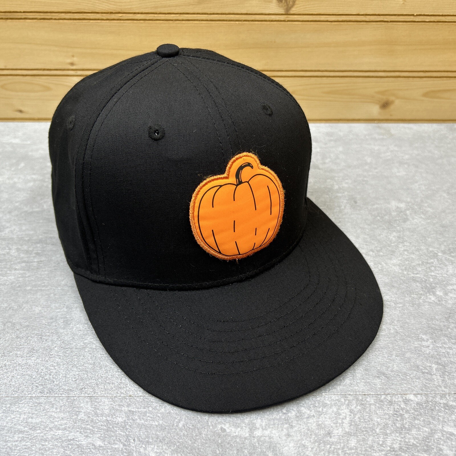 PUMPKIN Puffy Patch Hat Ball Cap SNAPBACK Black S… - image 7