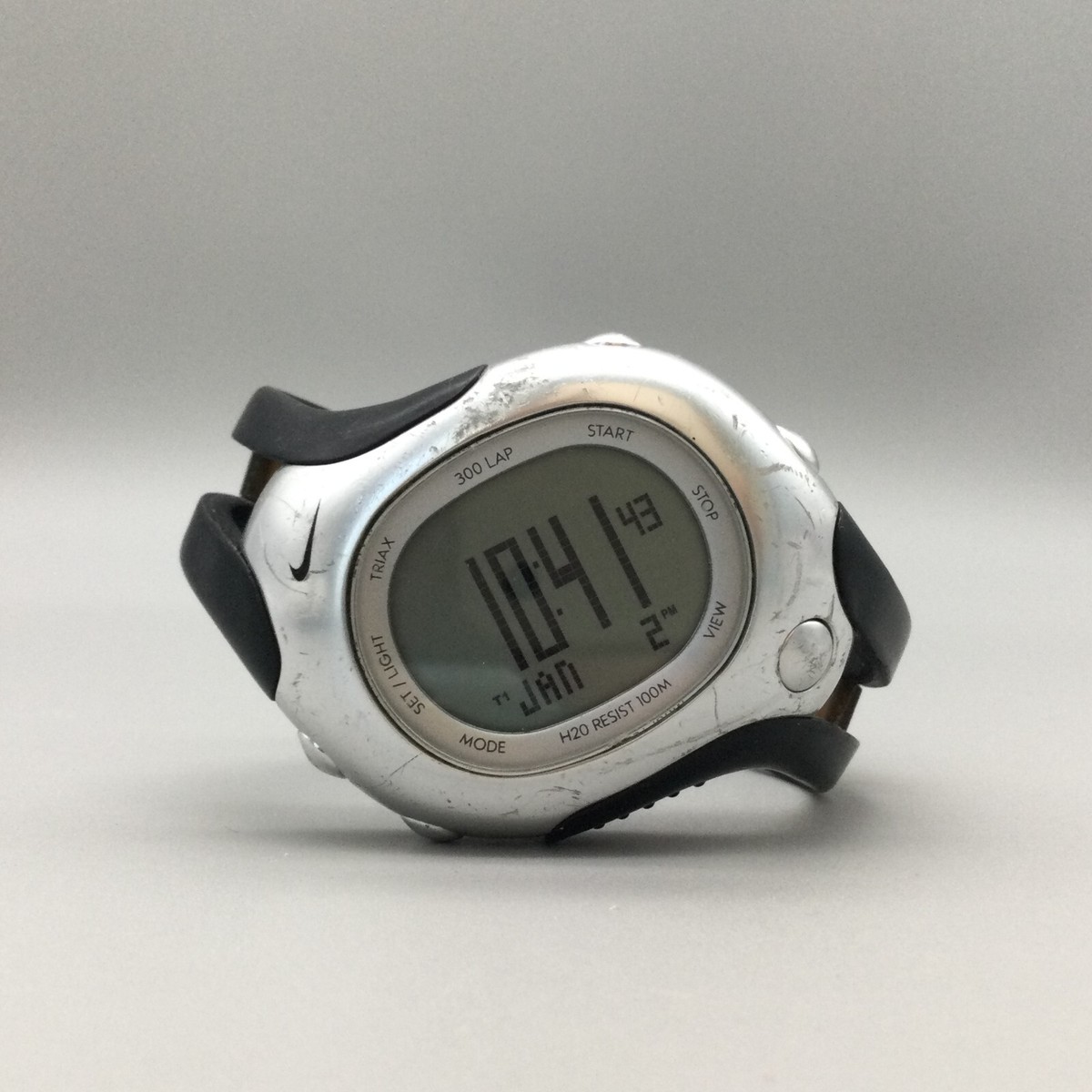 Nike Triax Speed Digital Watch Men 47mm Black Silver Tone Nike Triax Speed Digital Watch Men 47mm Black Silver Tone