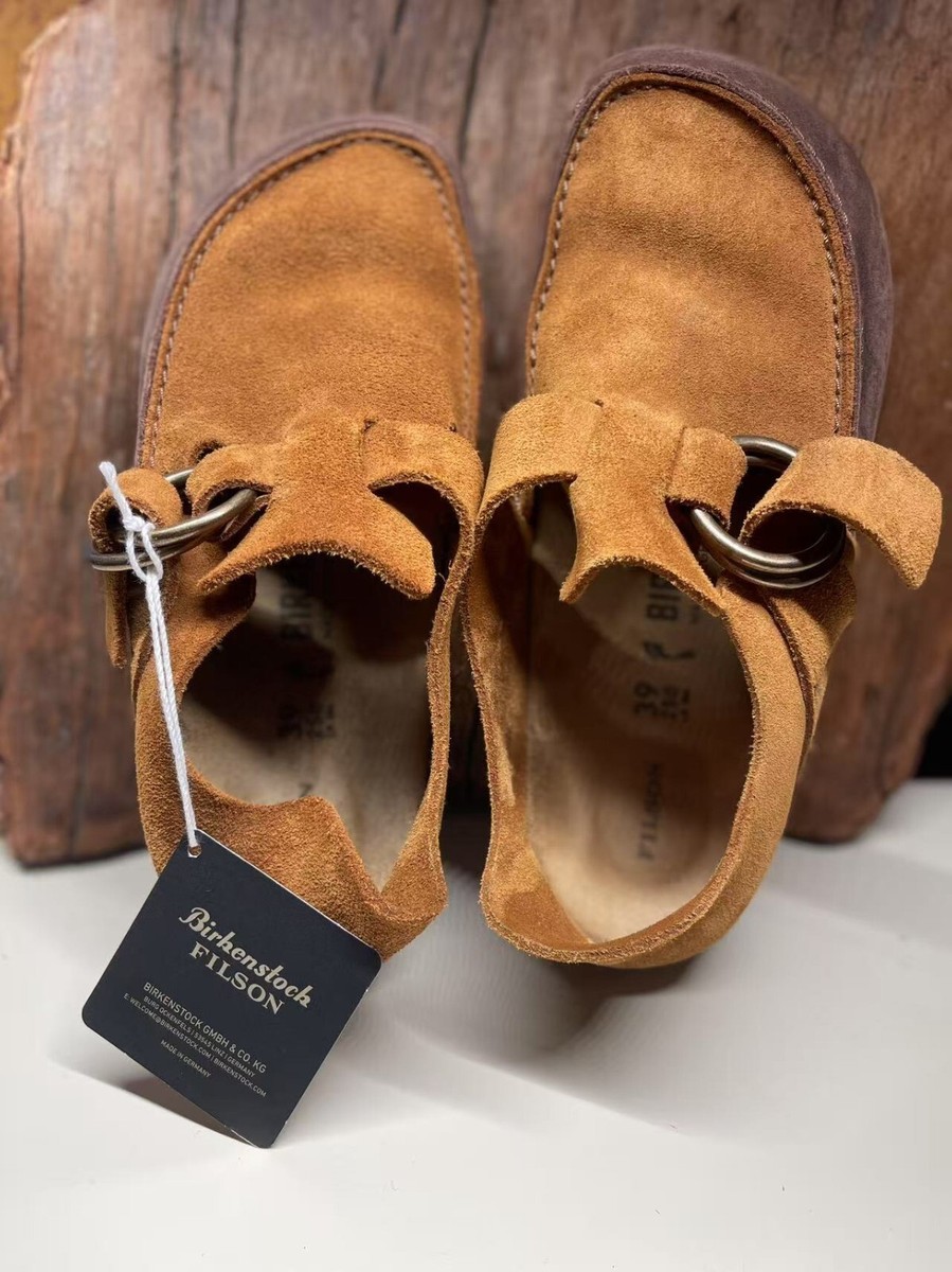 Filson Birkenstock London Methow Moccasin Mink/Roast Ladies 8, Men