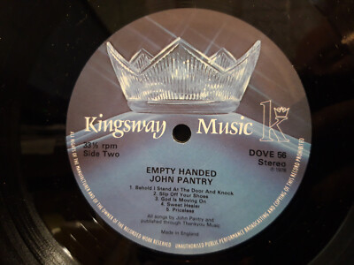JOHN PANTRY Empty Handed LP 1978 UK 1st press Gospel Pop Rock Dove