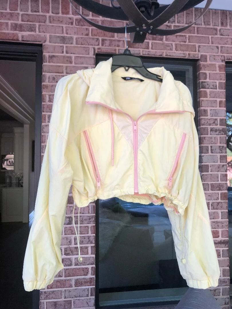 Cropped clearance drawstring windbreaker