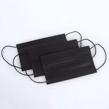 [50 Pcs] For KIDS Children Black Face Mask Disposable 3 Layers USA Seller