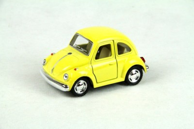 4'' Kinsmart 1967 Volkswagen Beetle Diecast Model Toy Car No Scale Pastel Yellow
