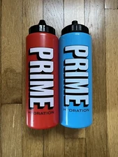*RARE* Red & Blue PRIME Hydration Squeeze Water Bottle