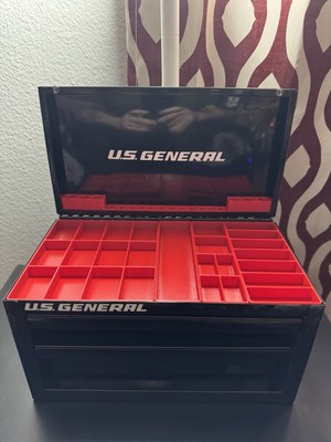 US General Harbor Freight Mini Toolbox Bins. 4 Top,  5 Middle, 4 Bottom. 13 Tota