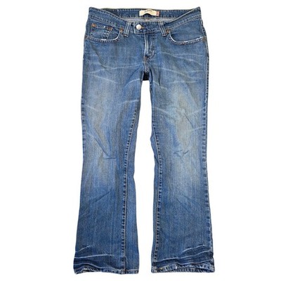 Levis 504 Slouch Straight Leg Jeans Womens Size 37 Medium Wash Blue Low Rise Y2K