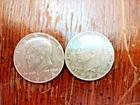 PAIR OF 1964 KENNEDY SILVER HALF DOLLARS LOT OF 2