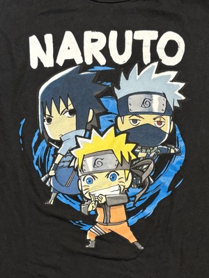 Naruto Shippuden T-Shirt Adult Large Chibi Ripple Junction Sasuke Kakashi