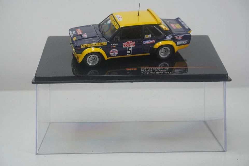 B21 1:43 IXO RAC266 FIAT 131 ABARTH #5 RALLYE SAN REMO 1977 ROHRL MIB TRÈS... - Photo 2/4