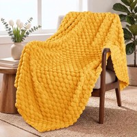 Kuscheldecke Flauschig 150X200 Cm Fleecedecke Senfgelb FüR Zuhause