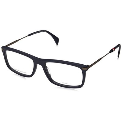 Tommy Hilfiger Men's Rectangular 55mm Eyeglasses Frames Matte Blue TH1538-FLL