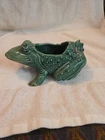 McCoy Green Frog Ceramic Planter Mid-Century Modern Art Pottery Vintage USA