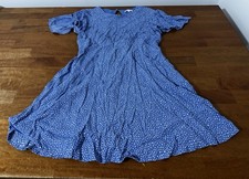 Gb Women’s Dress Blue With White Polkadots Short Size Medium