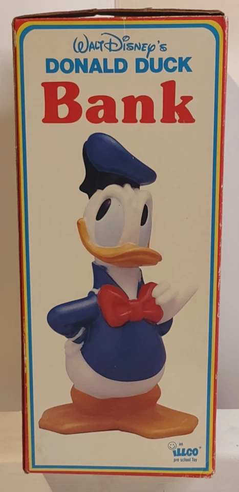 Vintage Walt Disney's Donald Duck Bank Illco Toy Company with Original Box - Image 2 of 4