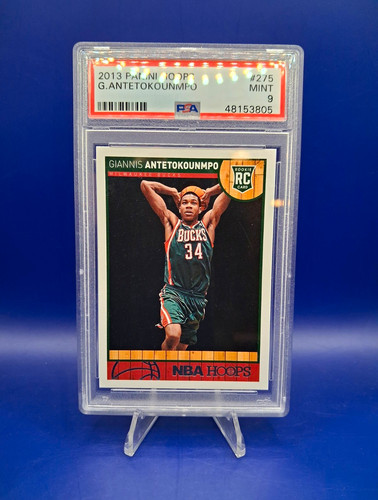 Panini 2013-14 NBA Hoops Giannis Antetokounmpo RC #275 Bucks PSA 9