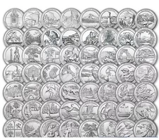 National Park Quarters Set Complete 2010 - 2021 P & D Mixed 25c With Free Book