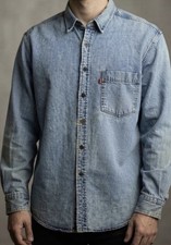 Vintage Levi s Orange Tab Denim Shirt Men s M 90s Y2K Grunge Made Korea