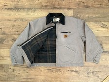 Vintage Carhartt Detroit Jacket Full Zip J76 CMT Cement USA 90s Size 2XL Rare