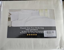King Size 400 Thread Count Ivory Sheet Set New Factory Sealed