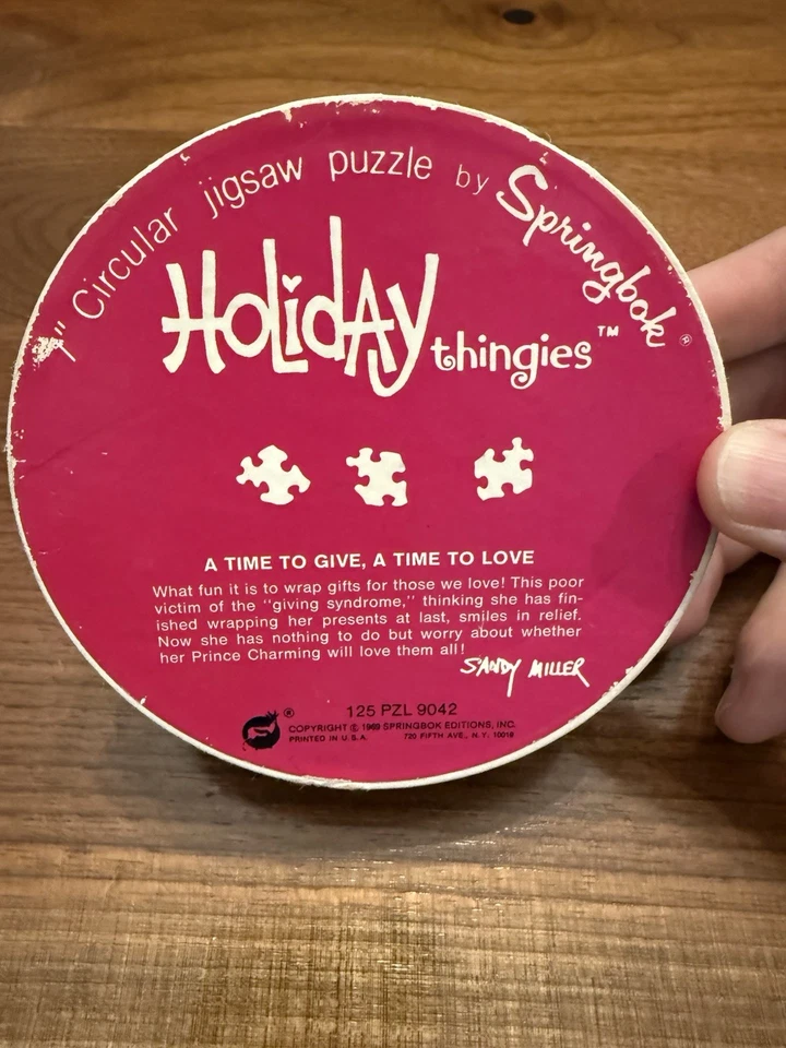 1969 Springbok Mini Puzzle Holiday Thingies by Sandy Miller PZL 9042 COMPLETE - Image 4 of 4