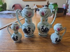 Vintage Japan Salt And Pepper And Cruet Set Complete