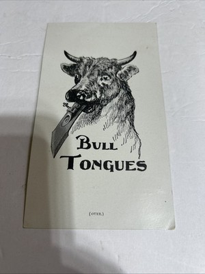 C1900 Whitman & Barnes Mfg Co  Advertising Trade Card 2 Sided BULL TONGUES